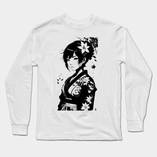 Anime Girl With Kimono 05 Long Sleeve T-Shirt